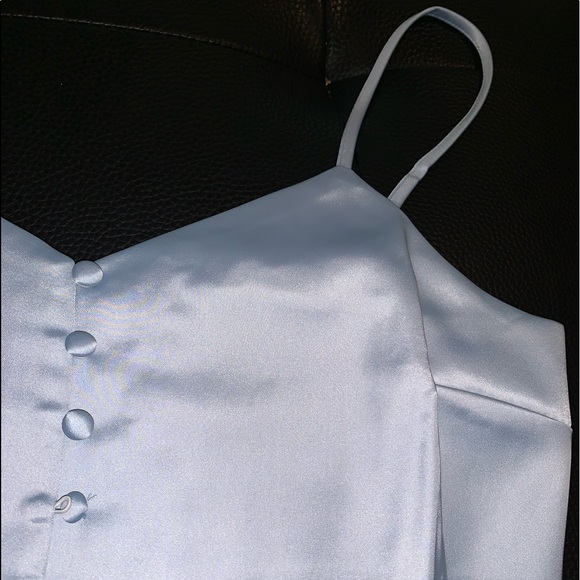 Blue Satin mini dress - Picture 3 of 4